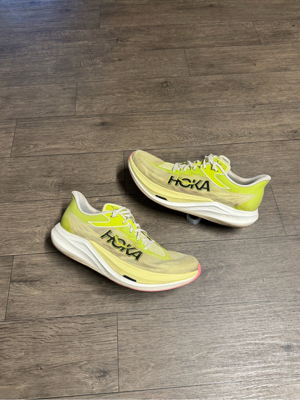 Hoka Rocket X 3 Running Shoes Mens Size 12 Bright Green Sneakers